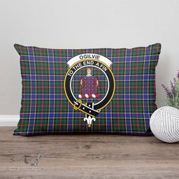 ScotsTee Shop Scottish Ogilvie (Ogilvy) Hunting Modern Clan Crest Tartan Pillow/ Pillow Cover Tartan Accessories for Home