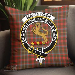 ScotsTee Shop Scottish MacIntosh Hunting Weathered Clan Crest Tartan Pillow/ Pillow Cover Tartan Accessories for Home