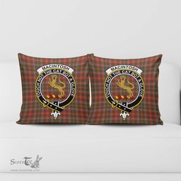 ScotsTee Shop Scottish MacIntosh Hunting Weathered Clan Crest Tartan Pillow/ Pillow Cover Tartan Accessories for Home