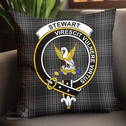 ScotsTee Shop Scottish Stewart Mourning Clan Crest Tartan Pillow/ Pillow Cover Tartan Accessories for Home