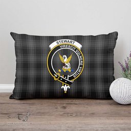 ScotsTee Shop Scottish Stewart Mourning Clan Crest Tartan Pillow/ Pillow Cover Tartan Accessories for Home