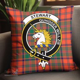 ScotsTee Shop Scottish Stewart of Appin Ancient Clan Crest Tartan Pillow/ Pillow Cover Tartan Accessories for Home