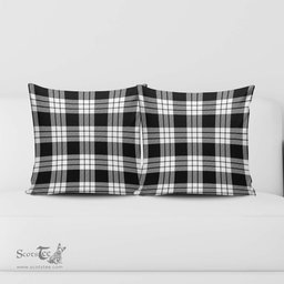 ScotsTee Shop Scottish MacFarlane Black White Clan Tartan Pillow/ Pillow Cover Tartan Accessories for Home