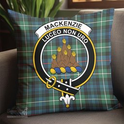 ScotsTee Shop Scottish MacKenzie Ancient Clan Crest Tartan Pillow/ Pillow Cover Tartan Accessories for Home