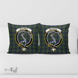 ScotsTee Shop Scottish MacNeil of Colonsay Clan Crest Tartan Pillow/ Pillow Cover Tartan Accessories for Home