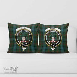 ScotsTee Shop Scottish Ross Hunting Clan Crest Tartan Pillow/ Pillow Cover Tartan Accessories for Home