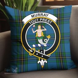 ScotsTee Shop Scottish Murray of Elibank Clan Crest Tartan Pillow/ Pillow Cover Tartan Accessories for Home