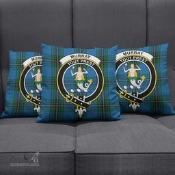 ScotsTee Shop Scottish Murray of Elibank Clan Crest Tartan Pillow/ Pillow Cover Tartan Accessories for Home