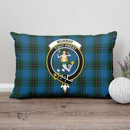 ScotsTee Shop Scottish Murray of Elibank Clan Crest Tartan Pillow/ Pillow Cover Tartan Accessories for Home