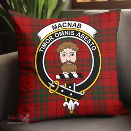 ScotsTee Shop Scottish MacNab Clan Crest Tartan Pillow/ Pillow Cover Tartan Accessories for Home