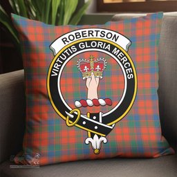ScotsTee Shop Scottish Robertson Ancient Clan Crest Tartan Pillow/ Pillow Cover Tartan Accessories for Home