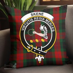ScotsTee Shop Scottish Skene of Cromar Black Clan Crest Tartan Pillow/ Pillow Cover Tartan Accessories for Home