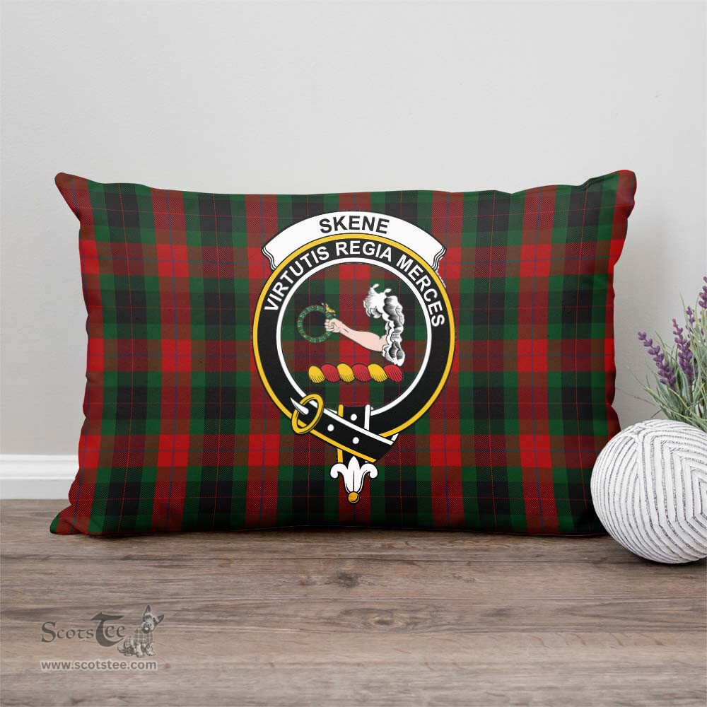 ScotsTee Shop Scottish Skene of Cromar Black Clan Crest Tartan Pillow/ Pillow Cover Tartan Accessories for Home