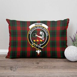 ScotsTee Shop Scottish Skene of Cromar Black Clan Crest Tartan Pillow/ Pillow Cover Tartan Accessories for Home