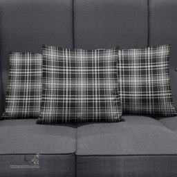 ScotsTee Shop Scottish MacLean Black and White Clan Tartan Pillow/ Pillow Cover Tartan Accessories for Home