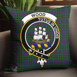 ScotsTee Shop Scottish Wood Clan Crest Tartan Pillow/ Pillow Cover Tartan Accessories for Home
