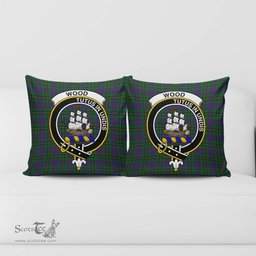 ScotsTee Shop Scottish Wood Clan Crest Tartan Pillow/ Pillow Cover Tartan Accessories for Home