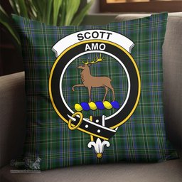 ScotsTee Shop Scottish Scott Hunting Clan Crest Tartan Pillow/ Pillow Cover Tartan Accessories for Home