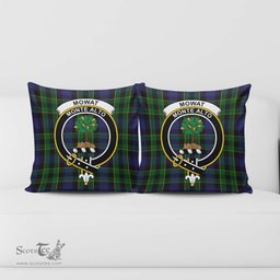 ScotsTee Shop Scottish Mowat Clan Crest Tartan Pillow/ Pillow Cover Tartan Accessories for Home
