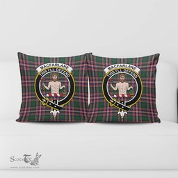 ScotsTee Shop Scottish MacFarlane Hunting Modern Clan Crest Tartan Pillow/ Pillow Cover Tartan Accessories for Home