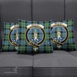 ScotsTee Shop Scottish McCoy Ancient Clan Crest Tartan Pillow/ Pillow Cover Tartan Accessories for Home