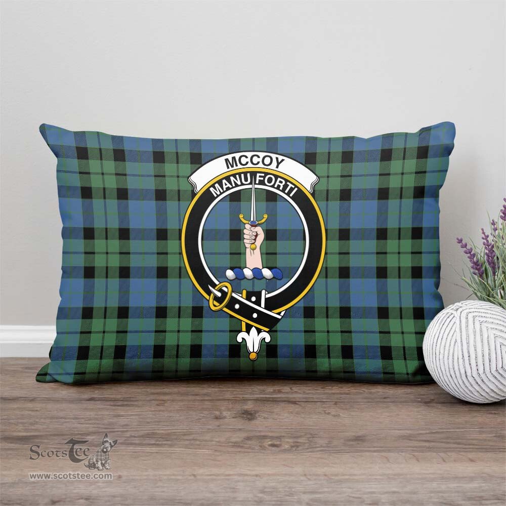 ScotsTee Shop Scottish McCoy Ancient Clan Crest Tartan Pillow/ Pillow Cover Tartan Accessories for Home