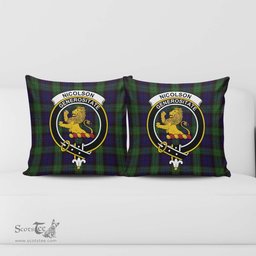 ScotsTee Shop Scottish Nicolson Green Hunting Clan Crest Tartan Pillow/ Pillow Cover Tartan Accessories for Home