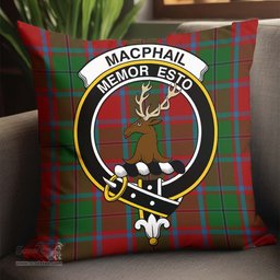 ScotsTee Shop Scottish MacPhail Blue Bands Clan Crest Tartan Pillow/ Pillow Cover Tartan Accessories for Home