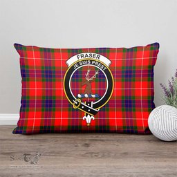 ScotsTee Shop Scottish Fraser Modern Clan Crest Tartan Pillow/ Pillow Cover Tartan Accessories for Home