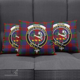 ScotsTee Shop Scottish Skene of Cromar Clan Crest Tartan Pillow/ Pillow Cover Tartan Accessories for Home