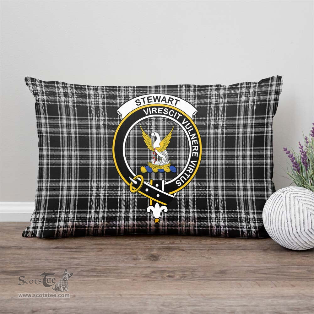 ScotsTee Shop Scottish Stewart Black and White Clan Crest Tartan Pillow/ Pillow Cover Tartan Accessories for Home