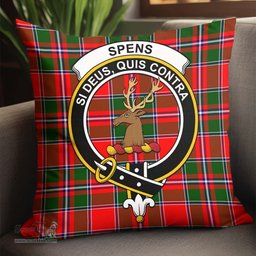 ScotsTee Shop Scottish Spens Modern Clan Crest Tartan Pillow/ Pillow Cover Tartan Accessories for Home