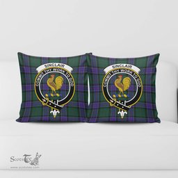 ScotsTee Shop Scottish Sinclair Hunting Modern Clan Crest Tartan Pillow/ Pillow Cover Tartan Accessories for Home