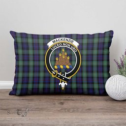 ScotsTee Shop Scottish MacKenzie Hunting Green Clan Crest Tartan Pillow/ Pillow Cover Tartan Accessories for Home