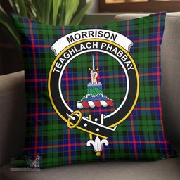 ScotsTee Shop Scottish Morrison Modern Clan Crest Tartan Pillow/ Pillow Cover Tartan Accessories for Home