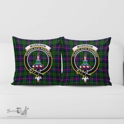 ScotsTee Shop Scottish Morrison Modern Clan Crest Tartan Pillow/ Pillow Cover Tartan Accessories for Home
