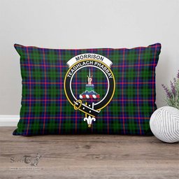 ScotsTee Shop Scottish Morrison Modern Clan Crest Tartan Pillow/ Pillow Cover Tartan Accessories for Home