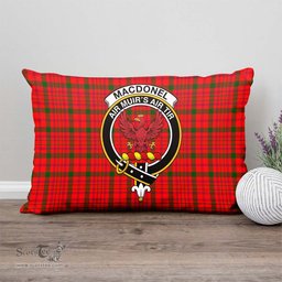 ScotsTee Shop Scottish MacDonell of Keppoch Modern Clan Crest Tartan Pillow/ Pillow Cover Tartan Accessories for Home
