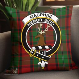 ScotsTee Shop Scottish MacPhail Clan Crest Tartan Pillow/ Pillow Cover Tartan Accessories for Home