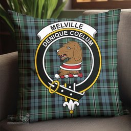 ScotsTee Shop Scottish Melville Clan Crest Tartan Pillow/ Pillow Cover Tartan Accessories for Home