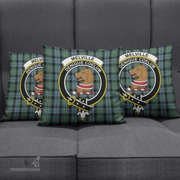 ScotsTee Shop Scottish Melville Clan Crest Tartan Pillow/ Pillow Cover Tartan Accessories for Home