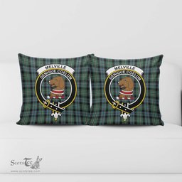 ScotsTee Shop Scottish Melville Clan Crest Tartan Pillow/ Pillow Cover Tartan Accessories for Home