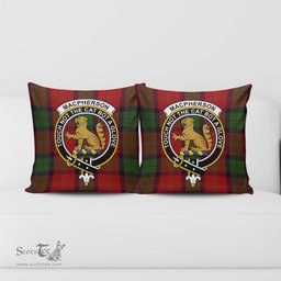 ScotsTee Shop Scottish MacPherson of Cluny Clan Crest Tartan Pillow/ Pillow Cover Tartan Accessories for Home