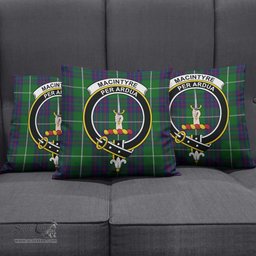 ScotsTee Shop Scottish MacIntyre Hunting Clan Crest Tartan Pillow/ Pillow Cover Tartan Accessories for Home