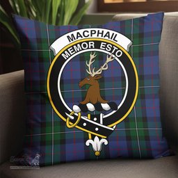 ScotsTee Shop Scottish MacPhail Hunting Clan Crest Tartan Pillow/ Pillow Cover Tartan Accessories for Home
