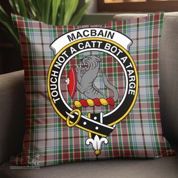 ScotsTee Shop Scottish MacBain Dress Clan Crest Tartan Pillow/ Pillow Cover Tartan Accessories for Home
