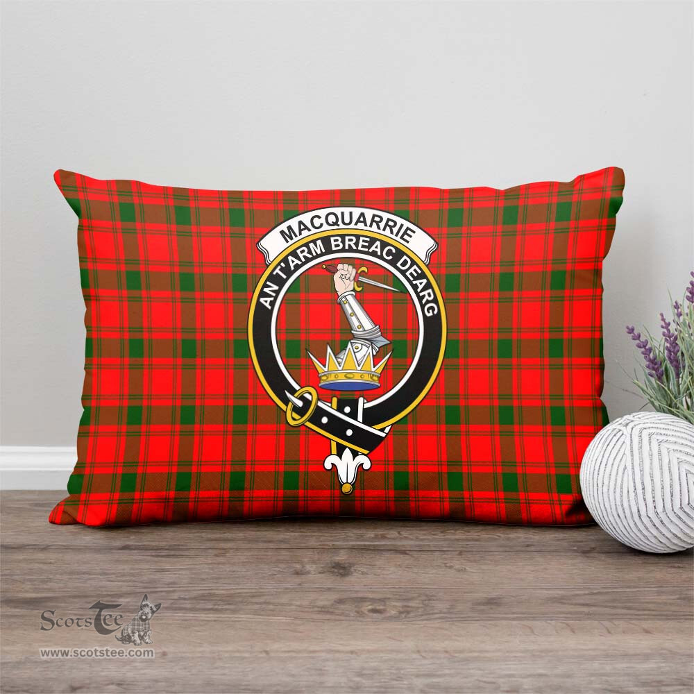 ScotsTee Shop Scottish MacQuarrie Modern Clan Crest Tartan Pillow/ Pillow Cover Tartan Accessories for Home