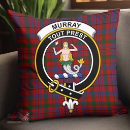 ScotsTee Shop Scottish Murray of Tullibardine Clan Crest Tartan Pillow/ Pillow Cover Tartan Accessories for Home