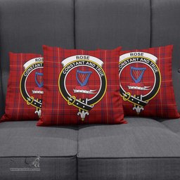 ScotsTee Shop Scottish Rose of Kilravock Clan Crest Tartan Pillow/ Pillow Cover Tartan Accessories for Home