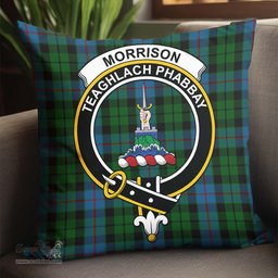 ScotsTee Shop Scottish Morrison Society Clan Crest Tartan Pillow/ Pillow Cover Tartan Accessories for Home